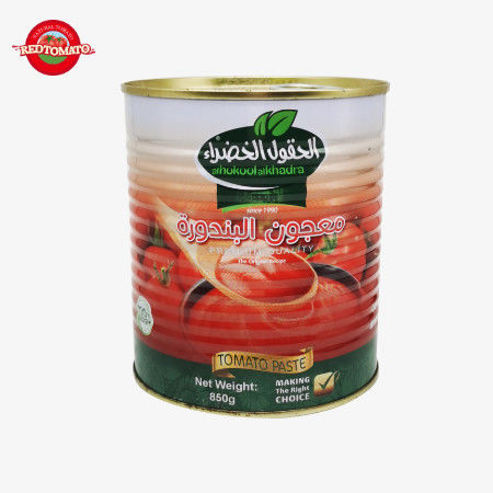 ISO konserve domates pastası, kutu başına 850 g, kolayca açılan kapağı ile % 30-100 saflık