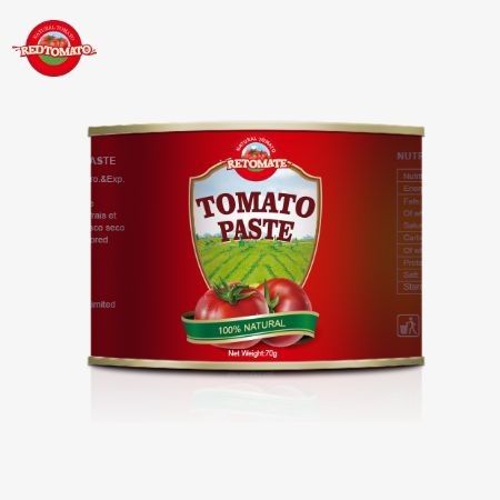 Kullanıcı dostu kolay açılan kapağı olan 70 gramlık teneke içine kapatılmış premium konserve domates konsantratı