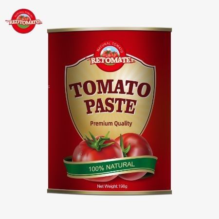 198g Konserve Domates Pasta OEM ISO HACCP BRC FDA Üretim Standartlarına Uygun
