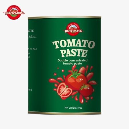 198 gram konserve domates pastası hem ISO HACCP hem de BRC standartlarına ve FDA üretim standartlarına uygun.