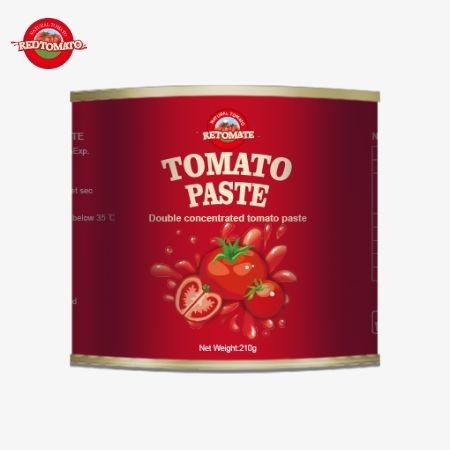 210g konserve domates pastası, ISO HACCP BRC ve FDA tarafından belirlenen üretim standartlarına uyuyor