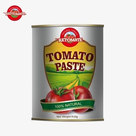 850g Domates pastası konsantratı konserve yüksek kaliteli taze teneke domates pastası fabrikası konserve domates pastasında