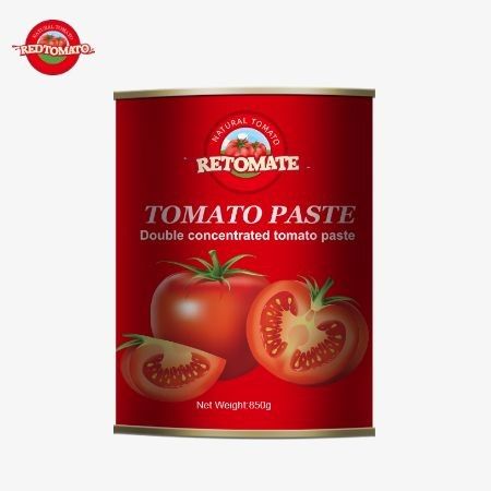 Yüksek Kalite 850g Konserve Domates Pastası Gururla 28/30% Brix konsantrasyonu ile övünür