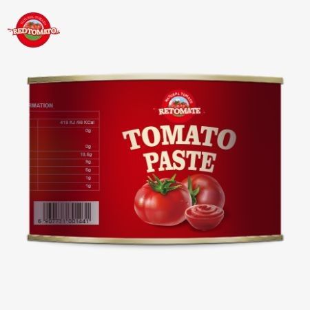 Yüksek Kalite Halal Tomat Konserve Yiyecek 28-30% Konsantre Tomat Pasta 2200g Halal için Afrika Müslüman Aşçı