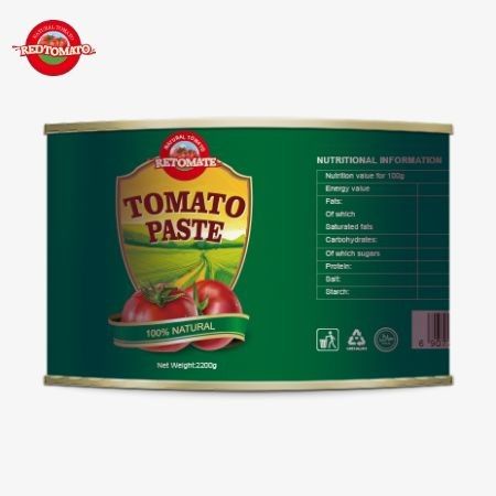 Yüksek Kaliteli Halal Konserve Domates Ürünü 28-30% Konsantre Domates Pasta 2200g Halal Afrika Müslüman Mutfağı