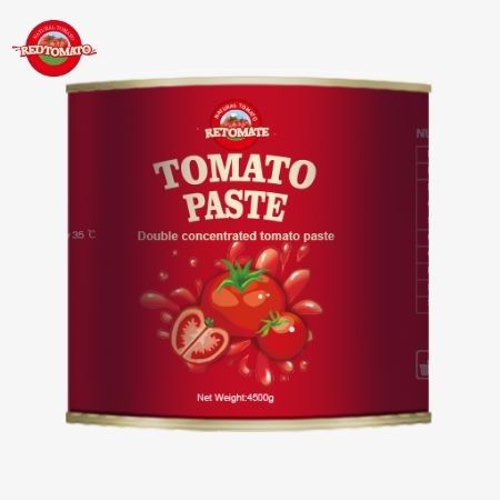Yüksek kaliteli 2024 domates pastası, 28-30 Brix konsantrasyonu ile 4500 gramlık toplu torbalarda paketlenmiştir.