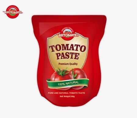 56g Stand-up Pocket of Double-Concentrated Tomato Paste, Saflığı %28'den %100'e kadar değişir.