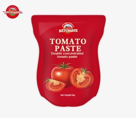 56g ve 70g boyutlarında bulunan Toptan Stand-Up Sachet Domates Pastası, eksiği olmayan saf bir ürün sunar.