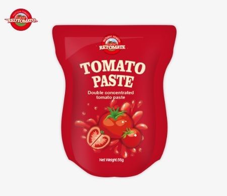 56g ve 70g çeşitlerinde sunulan toptan stand-up sachet domates pastası, herhangi bir katkı maddesi olmadan saf bir ürün sunar.