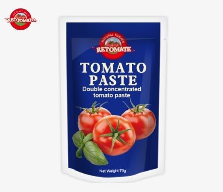 Fabrika Fiyatı Özel Basılı Ayağa Kalkan Çanta Çanta 70g Domates Pastası Çanta Gıda Paketleme Çanta Çanta