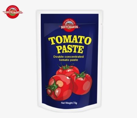 70g Domates pastası dik kesede düz kesede Brix 28-30% 22-24% 18-20% konsantrasyon