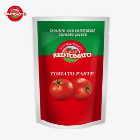 Stand-up poşet çift yoğun domates pastası, 80 gram, saflık %30'dan %100'e kadar