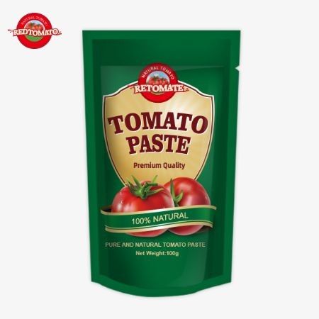 OEM Stand Up Saç 100g Double Concentrated Tomato Paste %30 ila %100 arasında değişen saflık ile