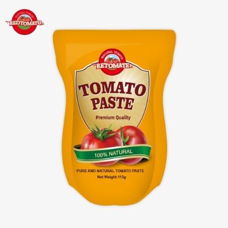 113g Stand-Up Tomato Pastası Fabrikası ISO HACCP BRC ve FDA Üretim Standartı