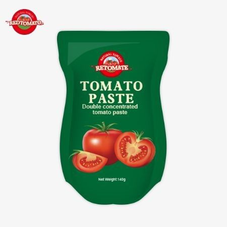 140 gram tatlı ve ekşi domates pastası, %30 ila %100 saflıkta mevcut.