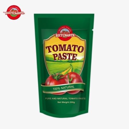 200g Stand-Up Tomato Pastası Çantası ISO HACCP ve BRC Standartlarına Uygun, Fabrika Fiyatlarına Uygunluğu Sağlıyor