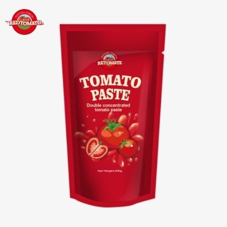200 gramlık Stand-Up Tomato Pastası, ISO HACCP ve BRC standartlarına uygun olarak fabrika fiyatlarına uygunluğu sağlar.