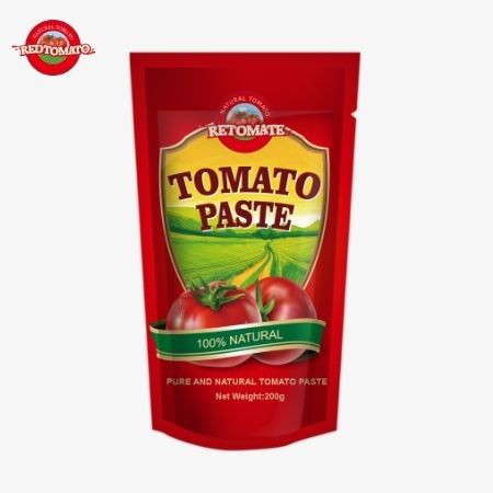 200 gramlık Stand-Up Tomato Pastası, ISO HACCP ve BRC standartlarına uygun olarak fabrika fiyatlarına uygunluğu sağlar.