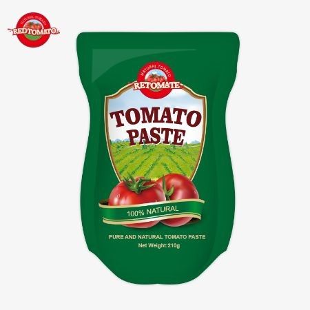 210 gramlık domates pastasının üretimi ISO HACCP BRC ve FDA üretim standartlarını karşılıyor.