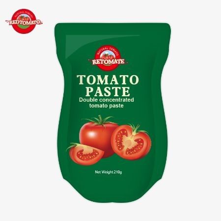210 gramlık tomat pastası ISO HACCP BRC ve FDA üretim standartlarına uygun.