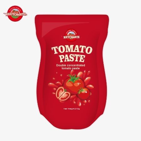 210 gramlık stand-up domates pastası ISO HACCP BRC ve FDA üretim standartlarını karşılıyor.