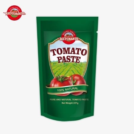 ISO Pocket Tomato Paste 227g %30 ila %100 arasında değişen saflıkta çift yoğun domates pastası