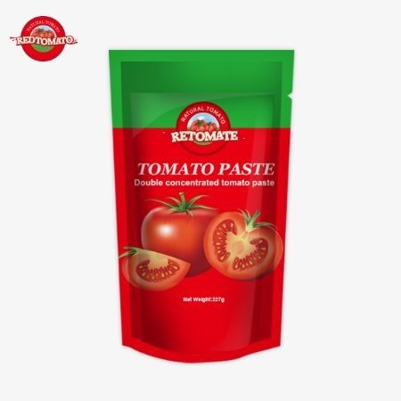 ISO Pocket Tomato Paste 227g Üçlü Konsantre Tomato Paste Temizlik Dereceleri % 30'dan % 100'e Kadar