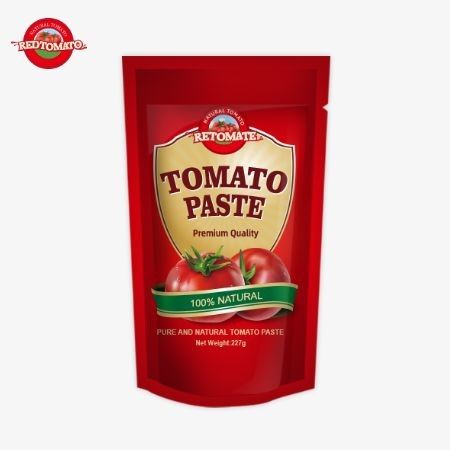ISO Pocket Tomato Paste 227g %30 ila %100 arasında değişen saflıkta çift yoğun domates pastası