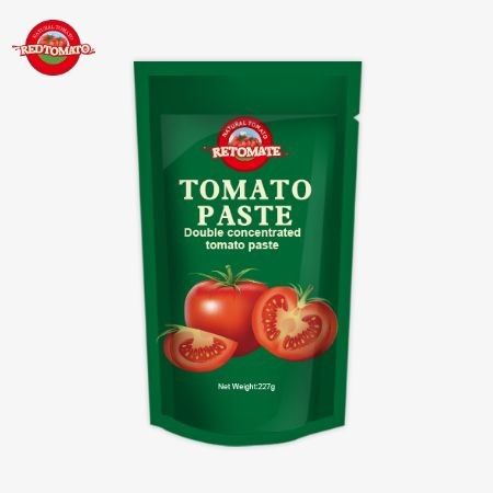 ISO Pocket Tomato Paste 227g %30 ila %100 arasında değişen saflıkta çift yoğun domates pastası