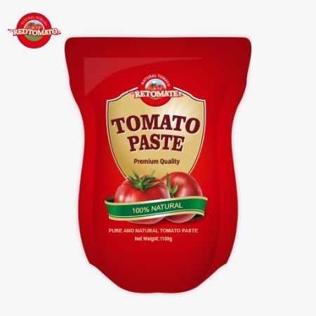 1100g Stand-Up Tomato Pastası Çantası, Fabrika Fiyatlarına Uygunluk İçin ISO HACCP ve BRC Standartlarına Uygun