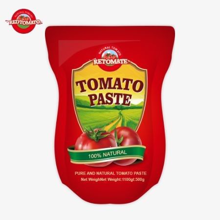 1100 gramlık Stand-Up Tomato Pastası, Fabrika Fiyatlarına Uygunluk İçin ISO, HACCP ve BRC Standartlarına Uygun