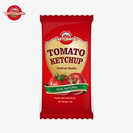 10 gram ketçap, tatlı ve ekşi ve saf doğal lezzetli.