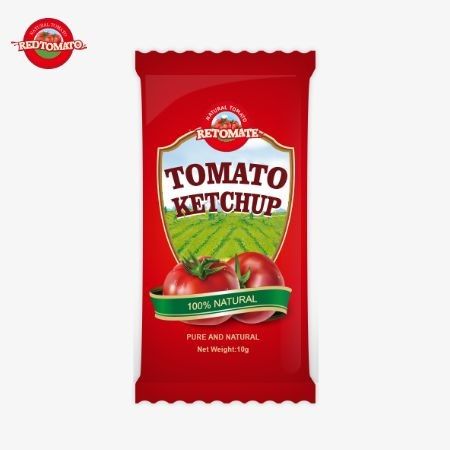 10 gram ketçap, tatlı ve ekşi ve saf doğal lezzetli.