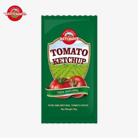 OEM Küçük Torba Domates Ketçap 30g Tatlı ve Ekşi Tad Temiz Doğal Aroması ISO HACCP BRC FDAl Standartları