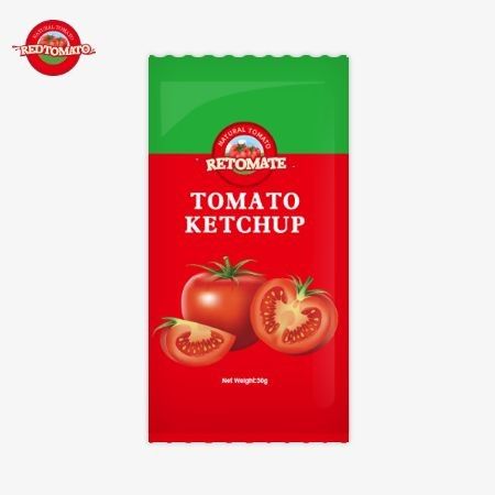 30 gramlık OEM Tomato Ketçap Torbası Saf ve Doğal Tatlı Tadı Sunar ISO HACCP BRC ve FDA Standartlarına Uygun