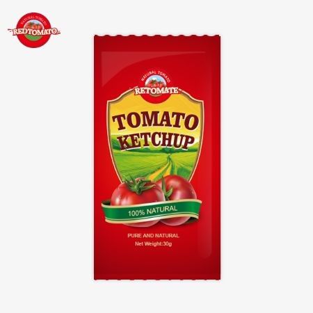 OEM 30g Domates Ketçap Torbası Saf Doğal Aromalı ISO HACCP BRC ve FDA Standartlarına Uygun