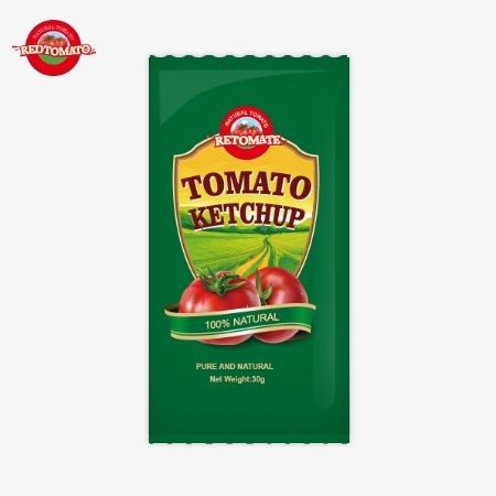 30g OEM Domates Ketçap Torbası Saf Doğal Aromalı ISO HACCP BRC ve FDA Kalite ve Güvenlik Standartlarına Uygun
