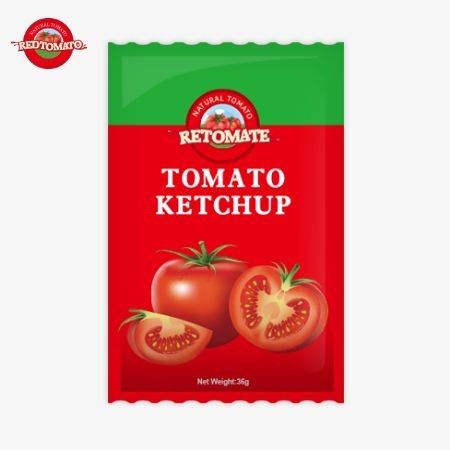 36 gram OEM Domates Ketçap Torbası Saf Doğal Aromalı, ISO HACCP ve FDA Standartlarına Uygun