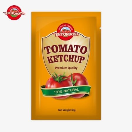 Fabrika Fiyatı 50g Keçup Çantası Kullanımı Zevkli Olmak İçin Uyumlu Kullanımı Kolay Paketleme