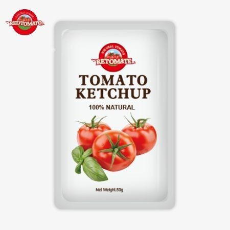 ISO HACCP ve FDA tarafından sertifikalandırılmış 50 gramlık ketçap torbaları sunuyoruz.