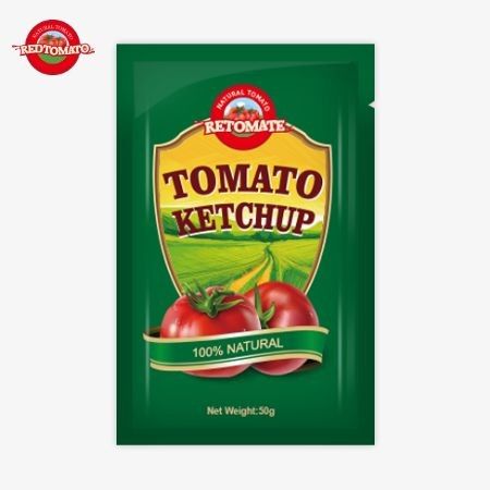 Çin'den gelen, ISO, HACCP ve FDA tarafından sertifikalı, fabrika fiyatlarında mevcut olan, 50 gramlık premium ketçap torbaları.