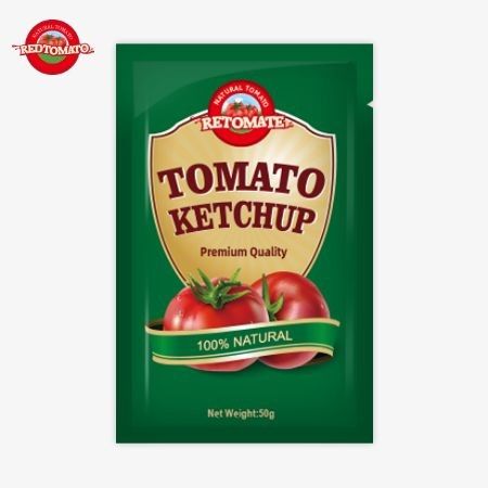 Çin'den gelen, ISO HACCP ve FDA tarafından sertifikalandırılmış ve fabrika fiyatlarında mevcut olan 50 gramlık premium ketçap torbaları.
