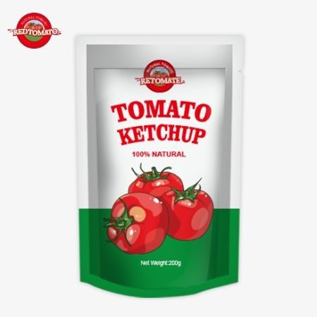 OEM 200g saf doğal lezzetli ketçap, Çin için mükemmel