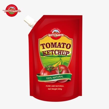 OEM 200g saf doğal lezzetli ketçap, Çin için mükemmel