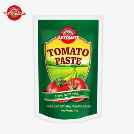 Redtomato Markası 70g Premium Çift Konsantre Domates Pastası Poşeti - Zengin Tadı Konforlu Stand-Up Tasarımı