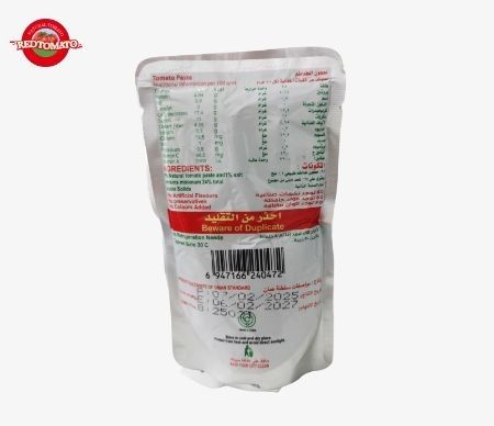 Yüksek kaliteli domates pastası torbaları mevcut iki kat yoğun ve ağırlığı 70 gram.