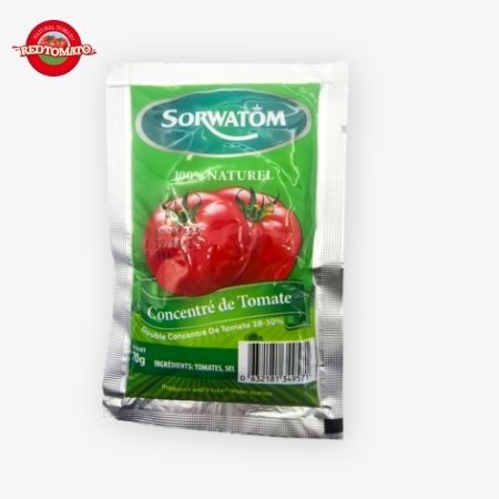70g A Brix'e yoğunlaşmış düz sachet domates pastası Retomate markası altında bulunur veya kendi OEM ile özelleştirilebilir