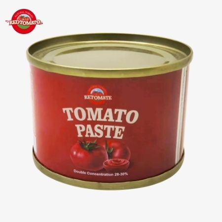 Retomate 70g Brix ile konserve domates pastası 28% 30% Kendi marka altında mevcut Tam marka ve ambalaj tasarım hizmetleri ile birlikte gelir