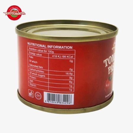 Retomate 70g Brix ile konserve domates pastası 28% 30% Kendi marka altında mevcut Tam marka ve ambalaj tasarım hizmetleri ile birlikte gelir