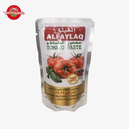 ALFAYLAQ Markası 70g Saket Brix'e yoğunlaşmış ayağa kalkmış domates pastası 22 ‰ 24%